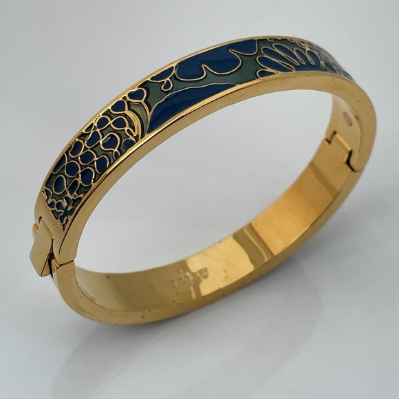 J. Crew Bracelet gold plated bangle enamel paint F - Picture 4 of 11